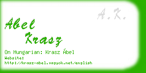 abel krasz business card